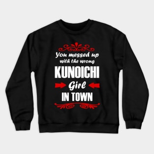 Kunoichi Girls' Ninja Birthday Gift Crewneck Sweatshirt